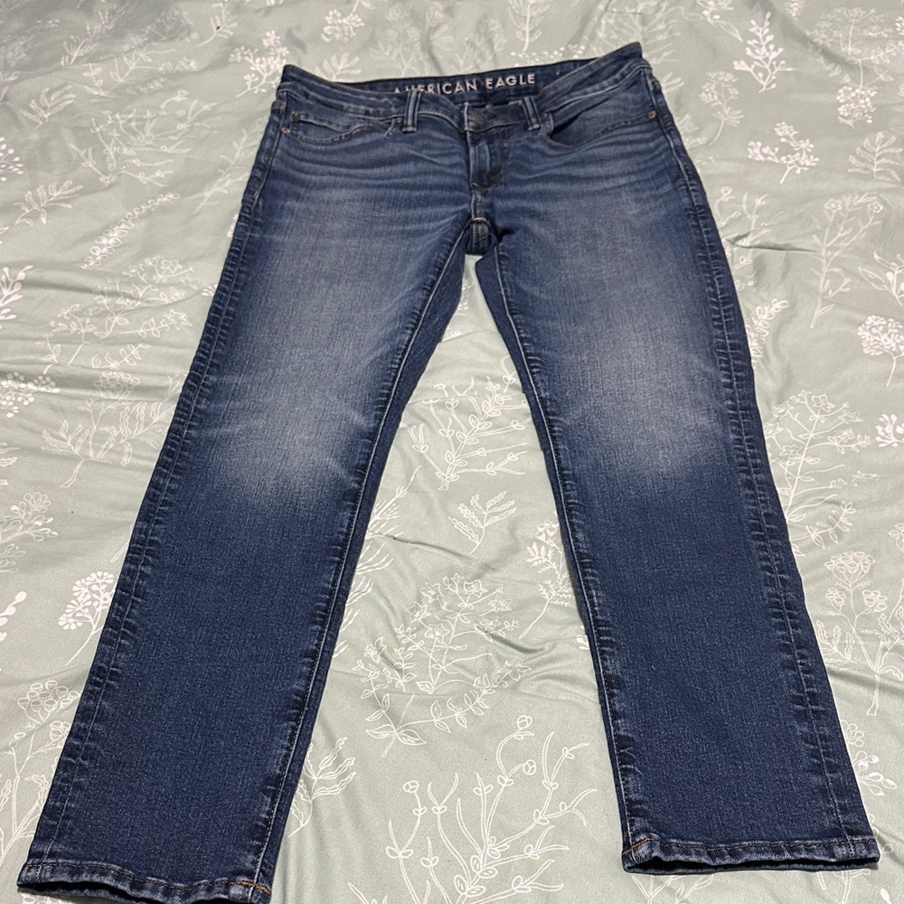 American Eagle Outfitters Men's Dark Blue Skinny Jeans
